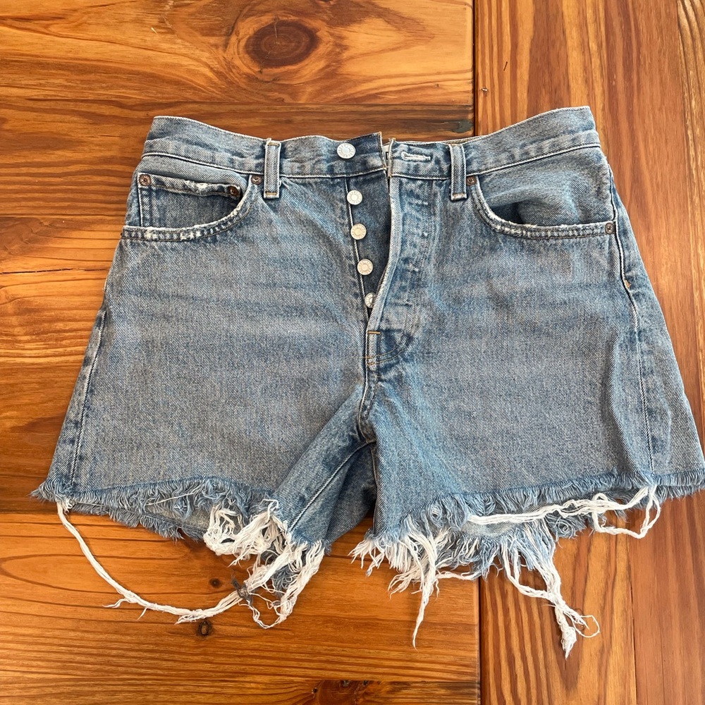 AGOLDE Parker Long Vintage Shorts in Wheel (Size 27)
